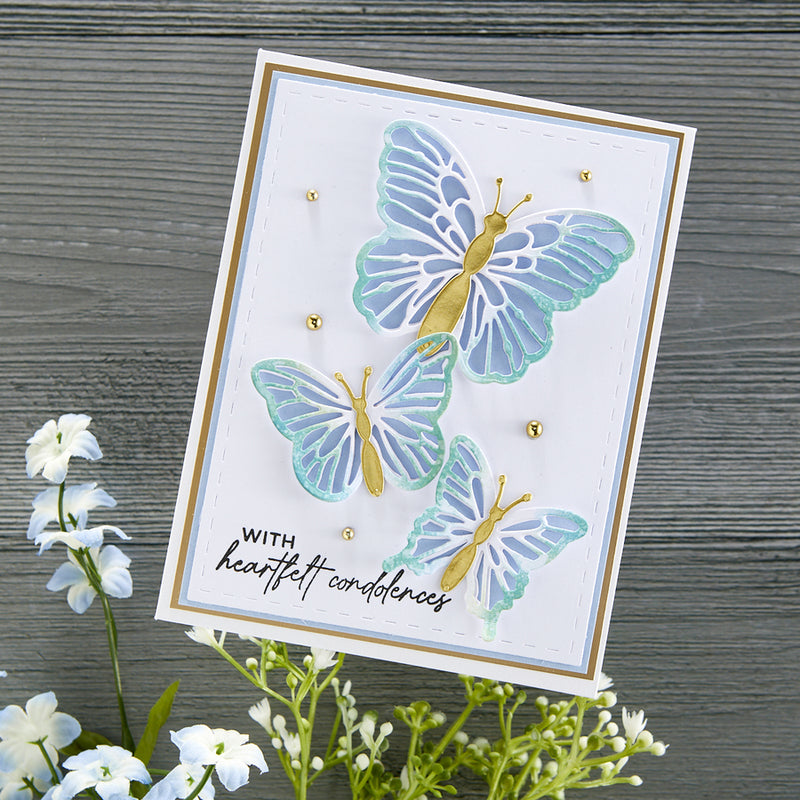 Spellbinders - Delicate Butterflies Etched Dies, S4-1176, by Bibi Cameron