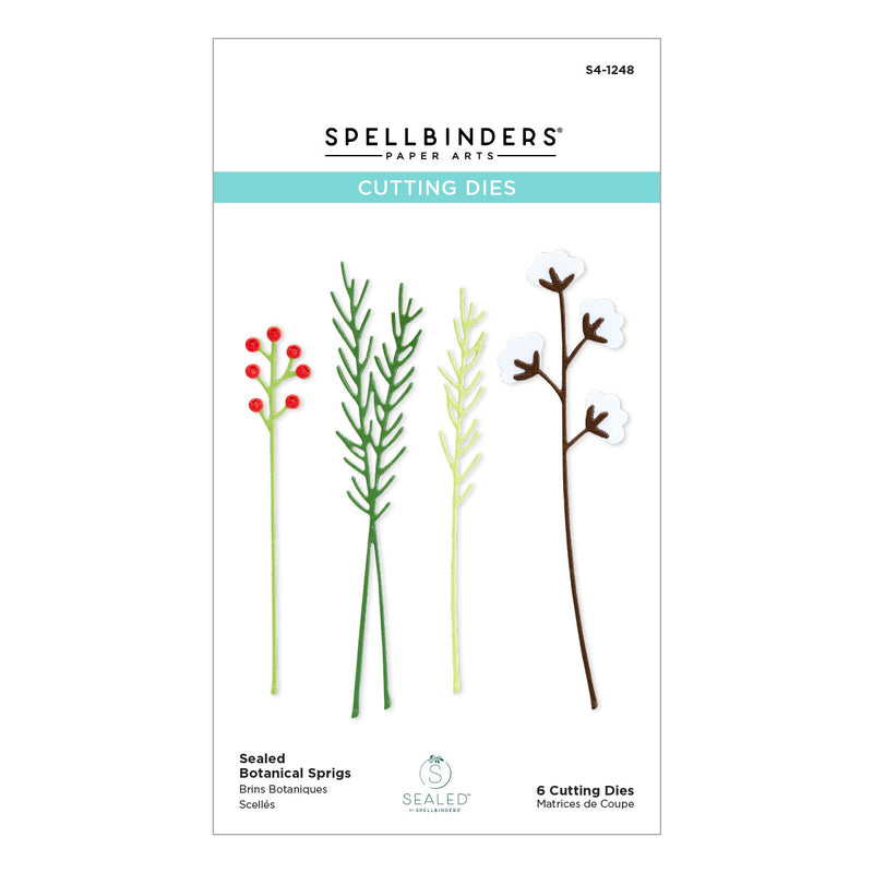 Spellbinders Etched Dies - Sealed Botanical Sprigs, S4-1248