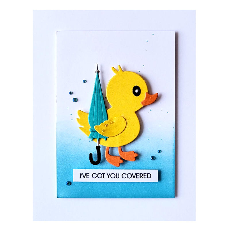 Spellbinders Etched Dies - Duck with Umbrella, S4-1261