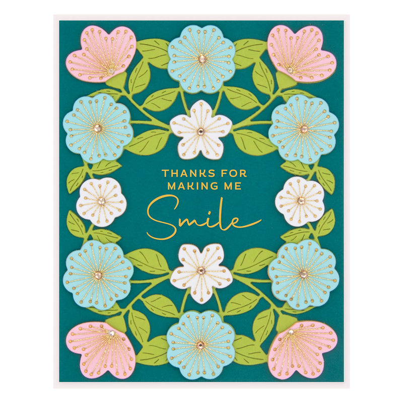 Spellbinders Cutting Dies - Stitched Floral Flip Frame, S4-1267