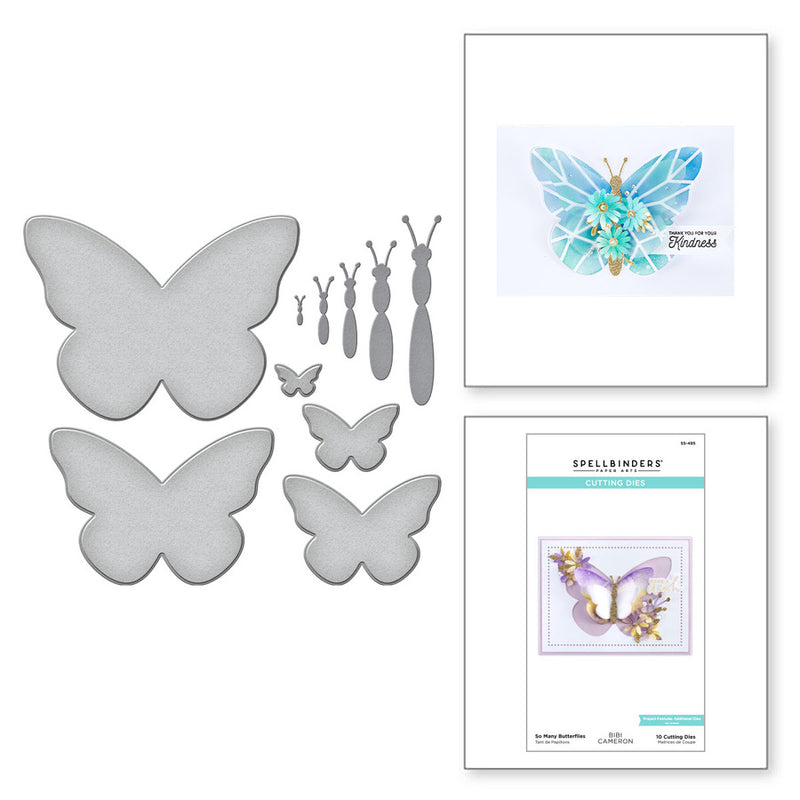 Spellbinders - So Many Butterflies Etched Dies, S5-495, by Bibi Cameron