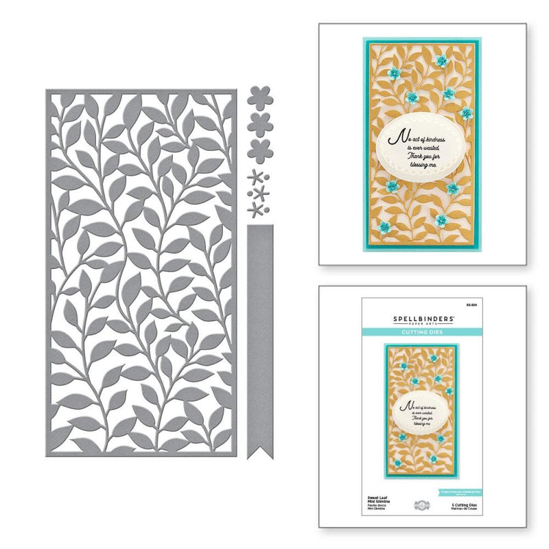 Spellbinders Die Set - Sweet Leaf Mini Slimline, S5-508 by: Becca Feeken