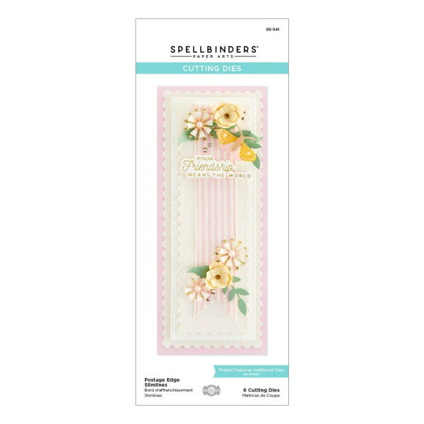 Spellbinders Etched Dies - Postage Edge Slimlines, S5-541 by Becca Feeken