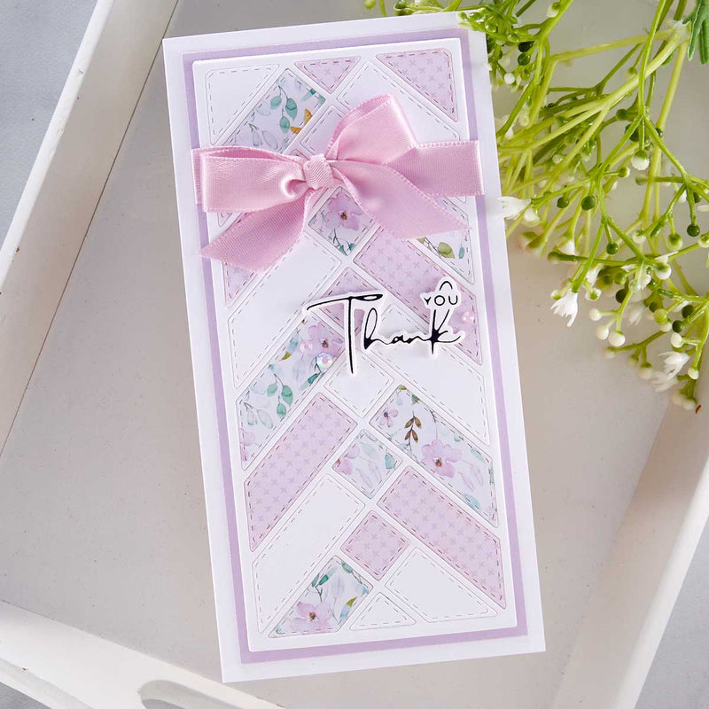 Spellbinders Etched Dies - French Braid & Hexagon Panels, S5-542