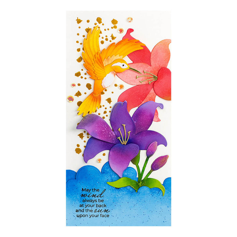 Spellbinders Cutting Dies - Hummingbird & Lily, S5-560