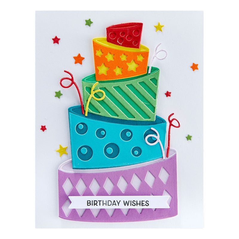 Spellbinders Etched Dies - Topsy Turvy Cake, S6-195