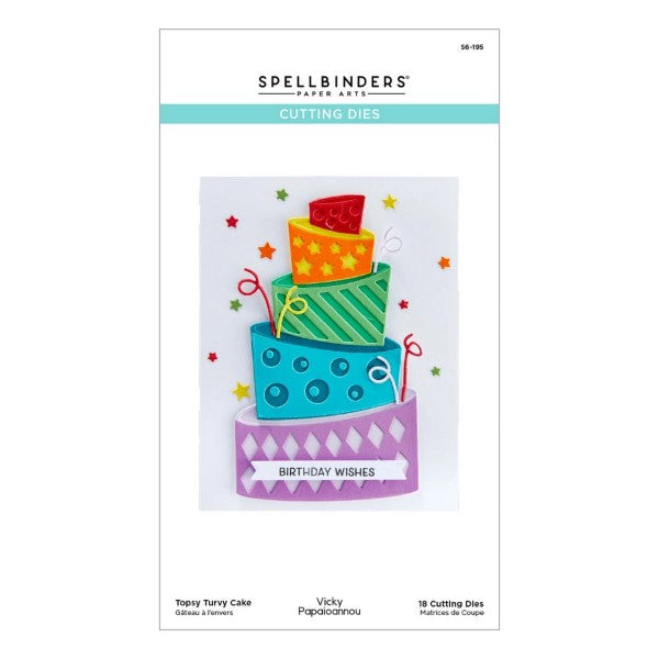 Spellbinders Etched Dies - Topsy Turvy Cake, S6-195