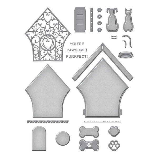 Spellbinders Etched Dies - 3-D Vignette Pet House, S6-199