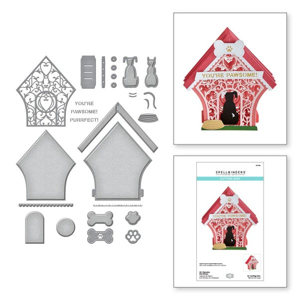 Spellbinders Etched Dies - 3-D Vignette Pet House, S6-199