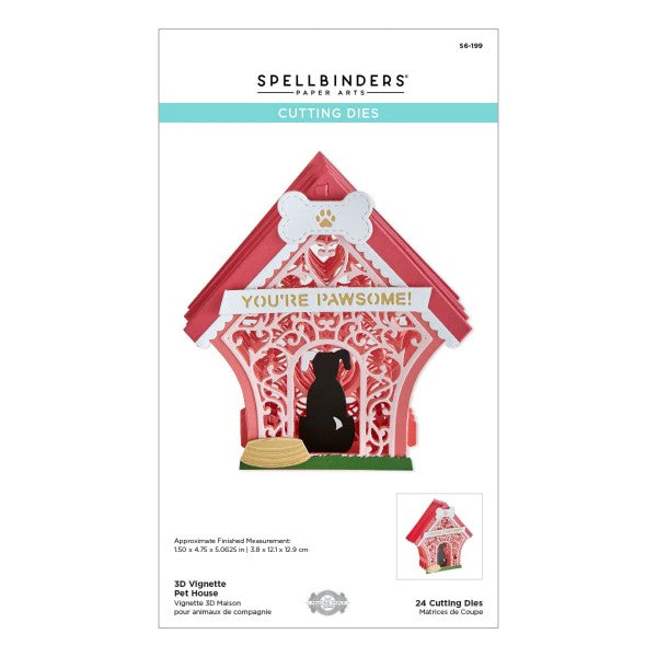 Spellbinders Etched Dies - 3-D Vignette Pet House, S6-199