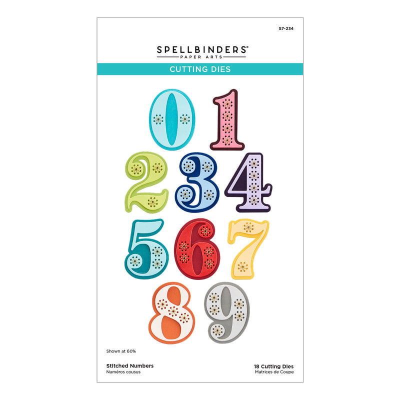 Spellbinders Cutting Dies - Stitched Numbers & More Bundle, BD-0738