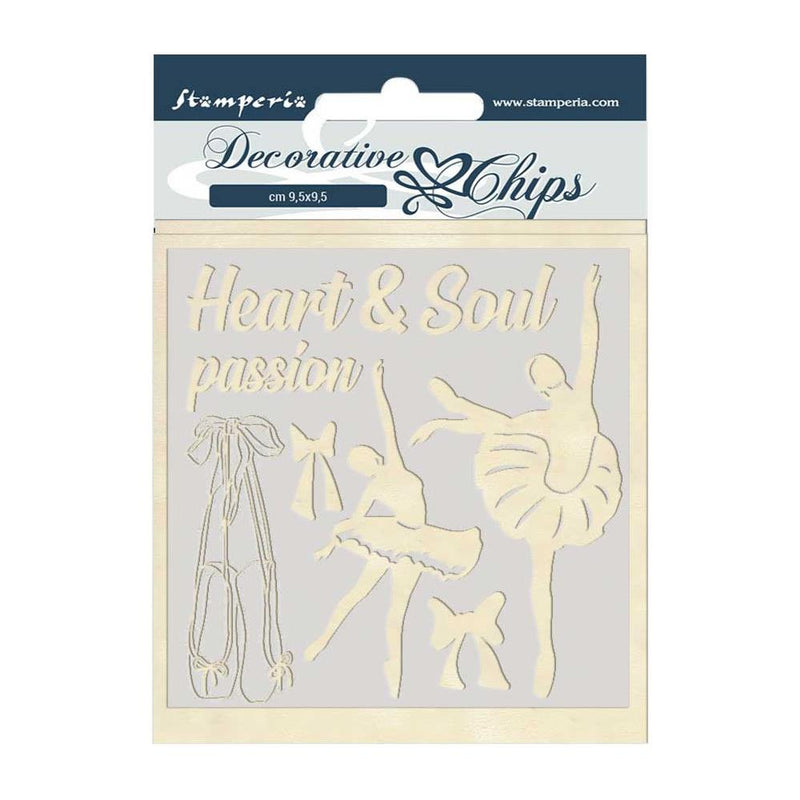 Stamperia Decorative Chips - Passion - Dancer, SCB45 WAS $3.60