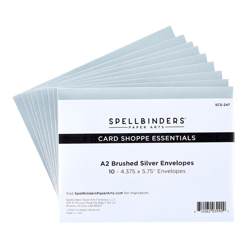 Spellbinders A2 Envelopes 10Pk - Brushed Silver, SCS-247