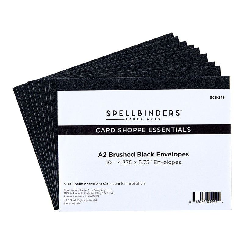 Spellbinders A2 Envelopes 10Pk - Brushed Black, SCS-249