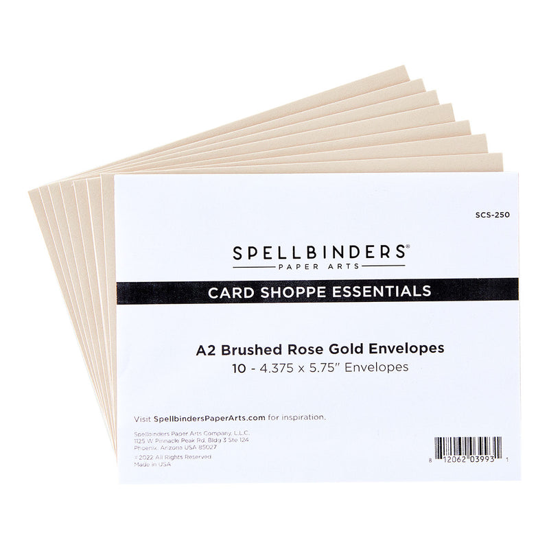 Spellbinders A2 Envelopes 10Pk - Brushed Rose Gold, SCS-250