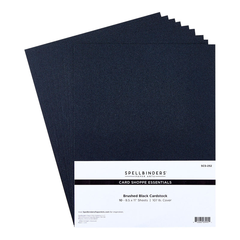 Spellbinders Cardstock - Brushed Black, SCS-252