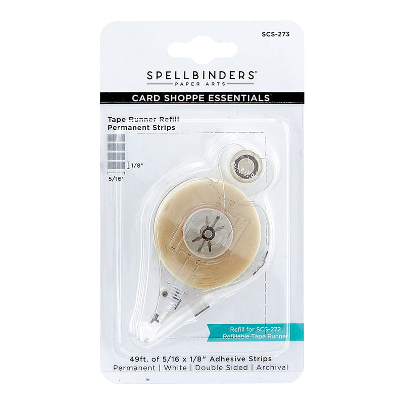 Spellbinders - Permanent Adhesive Tape Runner Refill - Strips, SCS-273