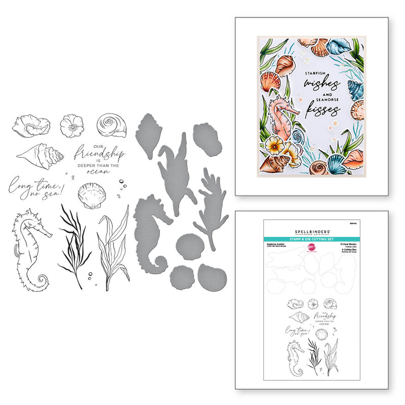 Spellbinders Stamp & Die Set - Seahorse Garden, SDS-182