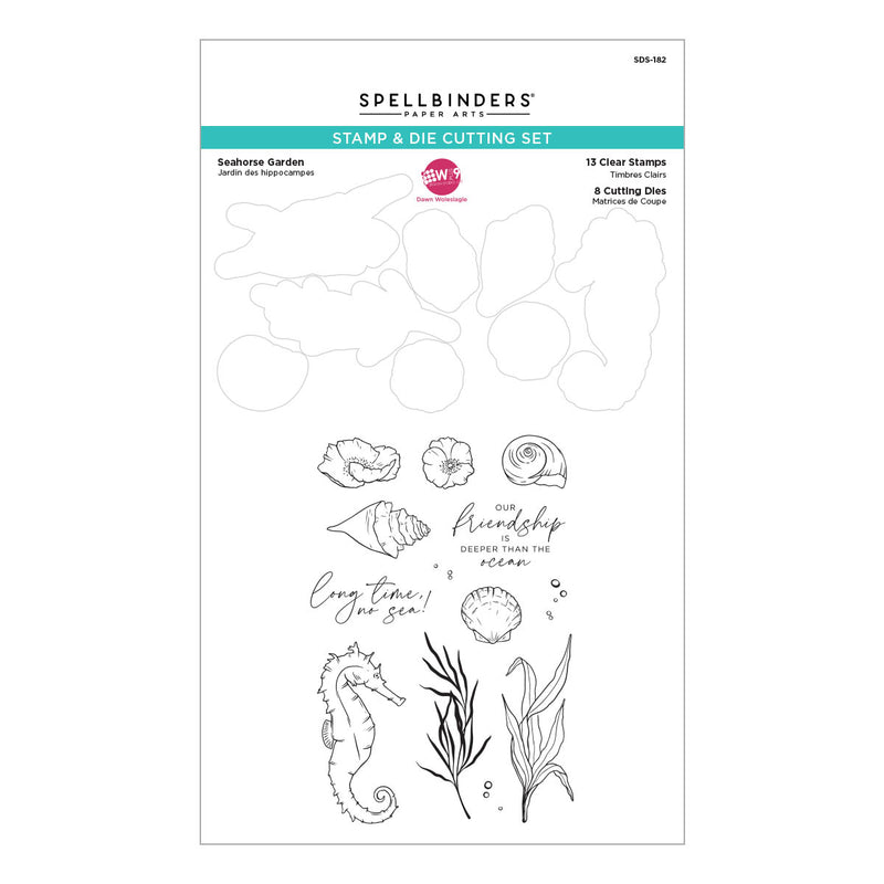 Spellbinders Stamp & Die Set - Seahorse Garden, SDS-182