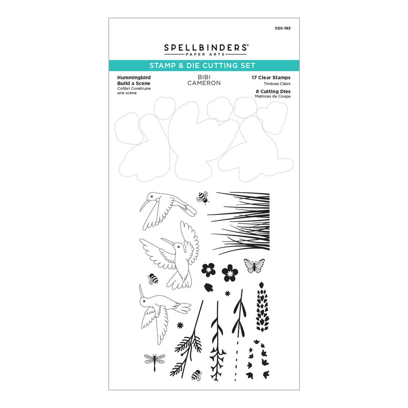 Spellbinders Stamp & Die Set - Hummingbird Build a Scene, SDS-183