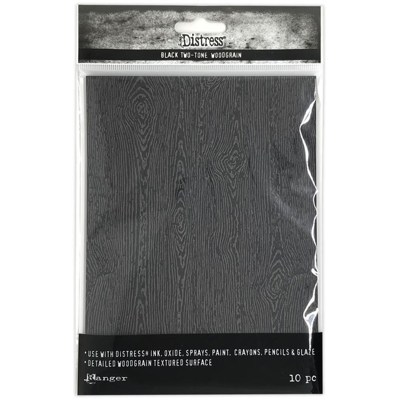 Tim Holtz Distress Woodgrain Cardstock - Black, SHK81135