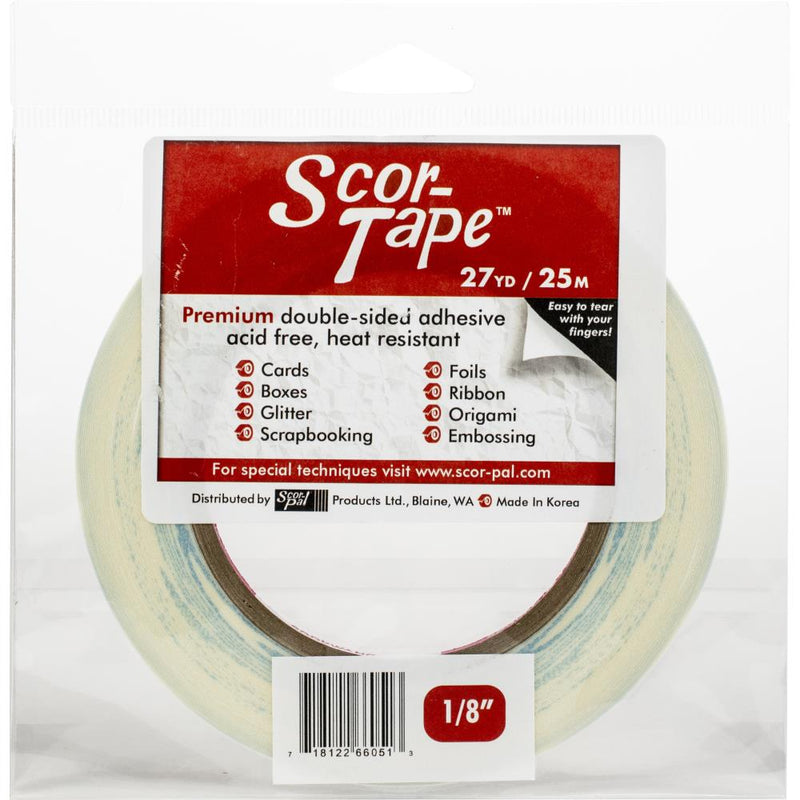 Scor-Tape Double-Sided Tape 1/8"X27yd, SP201