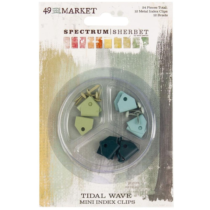 49 And Market Spectrum Sherbert Mini Index Clips - Tidal Wave, SS36554