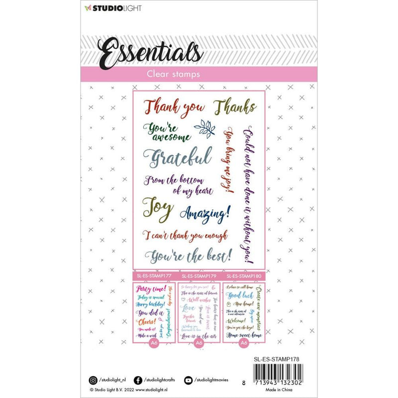 Studio Light Essentials Stamp Set - Nr 178, Thanks, STAMP178