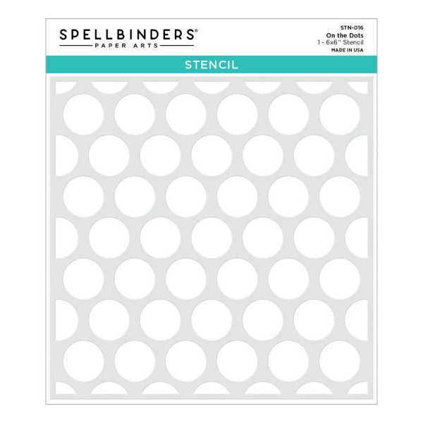 Spellbinders - On the Dots Stencil - Birthday Celebrations Collection, STN-016