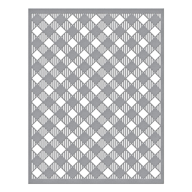 Spellbinders Stencil - Diagonal Buffalo Plaid, STN-017