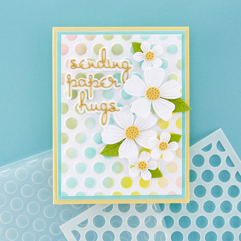 Spellbinders Stencil - Puff Dotty, STN-046