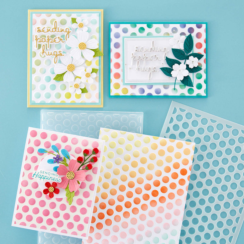 Spellbinders Stencil - Puff Dotty, STN-046