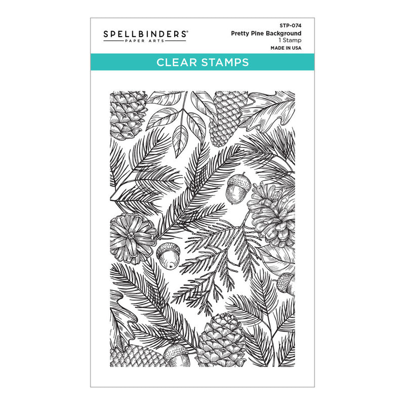 Spellbinders Clear Stamp Set - Pretty Pine Background, STP-074