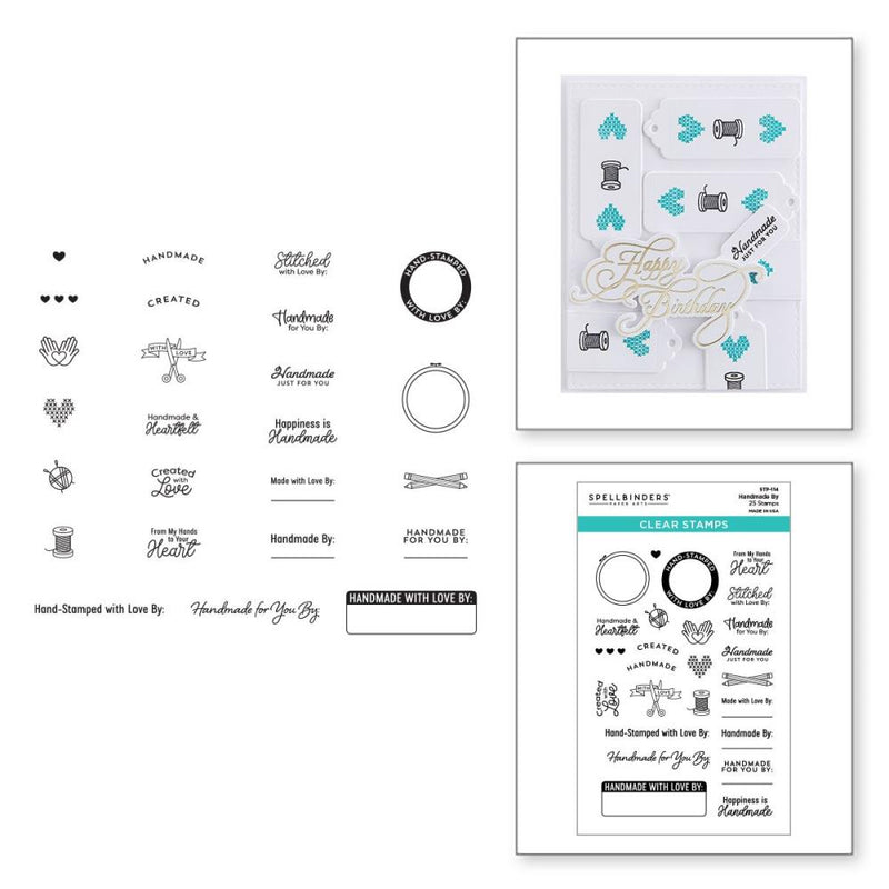 Spellbinders Clear Stamp Set - Handmade By, STP-114