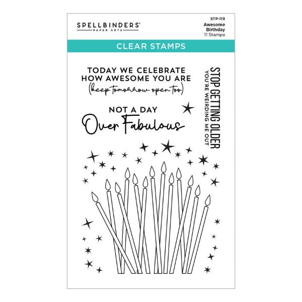 Spellbinders - Awesome Bithday Stamp Set, STP-119