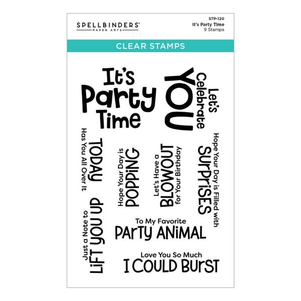 Spellbinders - It's Party Time Stamp Set - the Birthday Celebrations Collection, STP-120