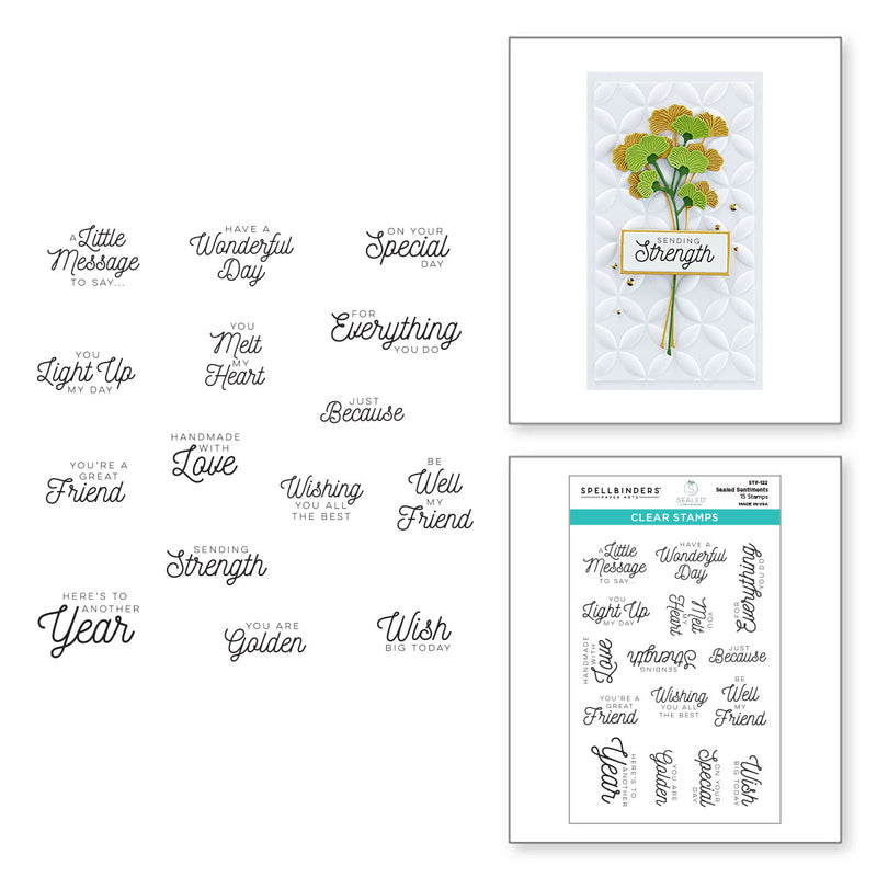 Spellbinders Clear Stamp Set - Sealed Sentiments, STP-122