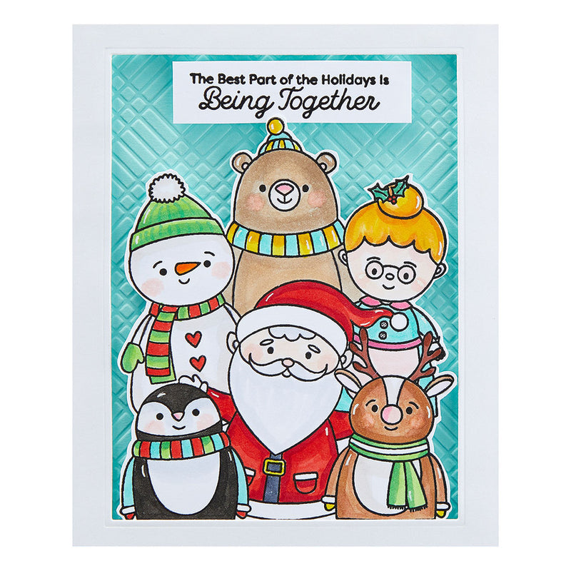 Spellbinders Clear Stamp Set - Holiday Group Hug, STP-137