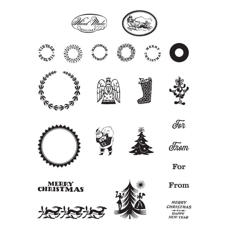 Spellbinders Clear Stamp Set - Handmade Holidays, STP-147