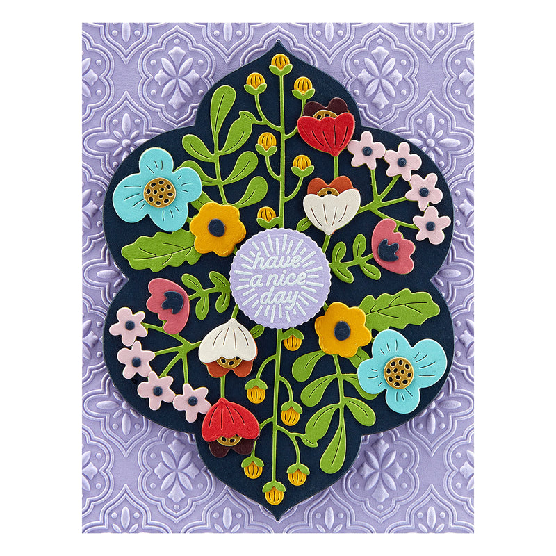 Spellbinders Clear Stamp Set - Floral Reflection Sentiments, STP-162