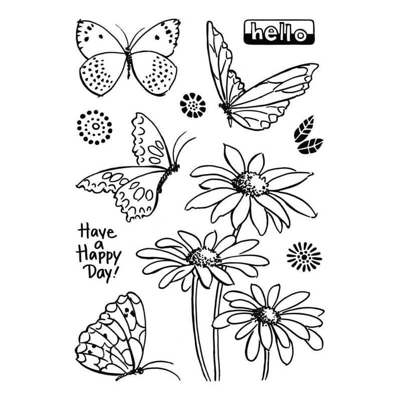 Stampendous Clear Stamp Set - Hello Butterfly, STP-194