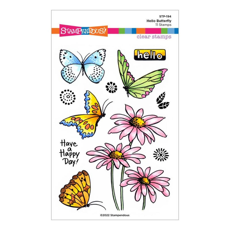 Stampendous Clear Stamp Set - Hello Butterfly, STP-194