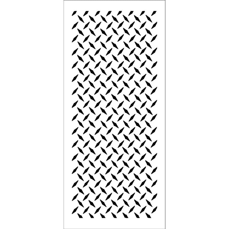 The Crafter's Workshop Slimline Stencil 4X9 - Diamond Plate, TCW2340