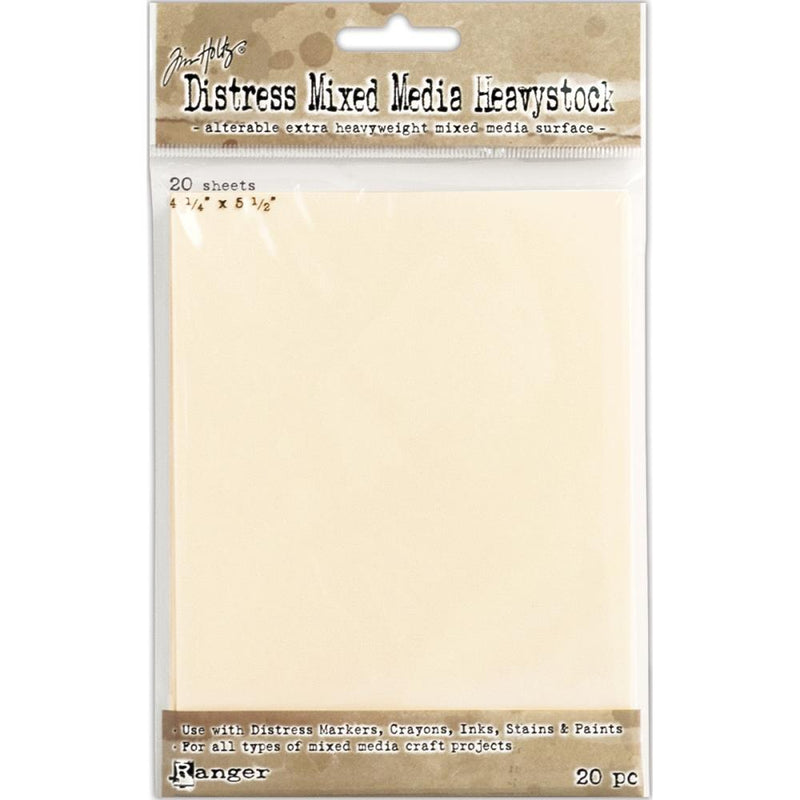 Tim Holtz Distress Mixed Media Heavystock 4.25" x 5.5", 20Pc, TDA53835