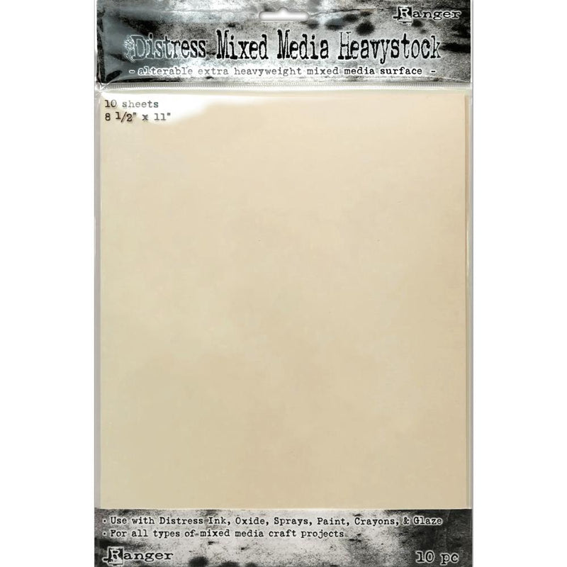 Tim Holtz Distress Mixed Media Heavystock 8.5" x 11",10Pc, TDA75172