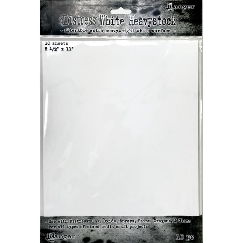 Tim Holtz Distress White Heavystock 8.5" x 11", 10Pc, TDA76322