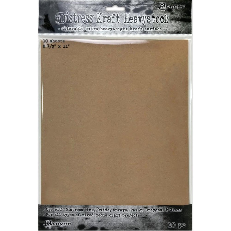 Tim Holtz - Distress Kraft Heavystock 8.5x11, 10Pc, TDA76384