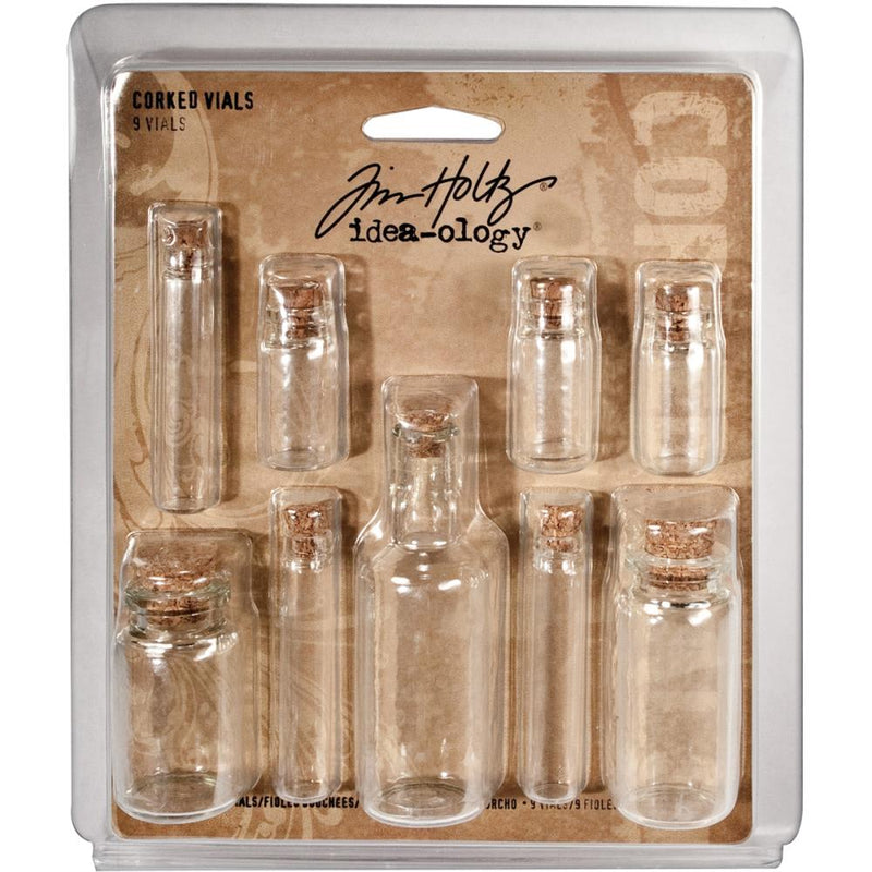 Tim Holtz Idea-ology - Corked Vials 9Pc, TH92899