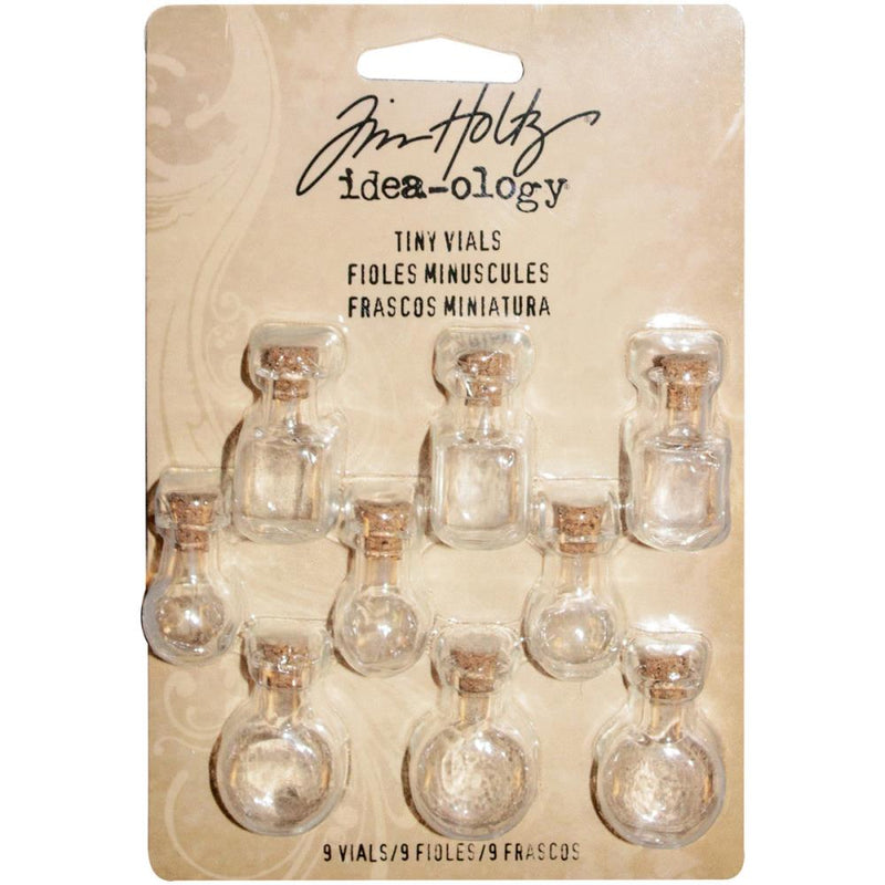 Tim Holtz Idea-ology - Tiny Vials w/Corks, 9Pc, TH93201