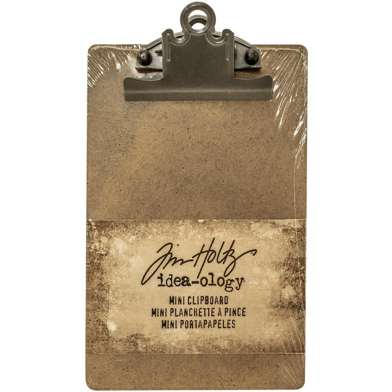 Tim Holtz Idea-ology Mini Clipboard, Brown 4.5"X7.75", TH93278